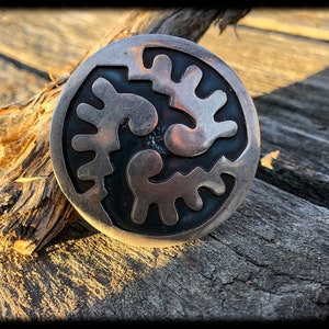 Vintage Sterling Silver Taxco Mexican Pendant/Brooch Combo, Stamped Eagle 4 &quot;AMD&quot; -  Unique!