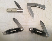 Vintage Lot Of 4 Pocket Knives Includes A BARLOW 2 Kamp-Kings and a PAG Seeds