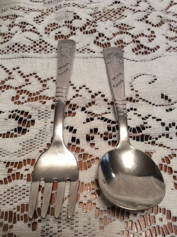 silver plated baby spoon