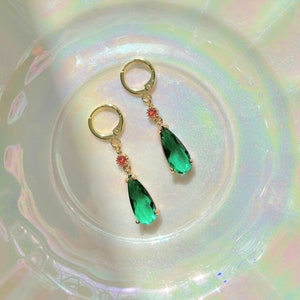 Castle Gold Earrings 2 Style Fish Hook and Huggie Tarnish Resistant