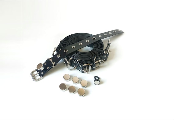 SEGUFIX Lockable Bondage Set – Adjustable Restraint Kit, Glossy Waterproof, Stainless Steel Hardware, BDSM Accessory