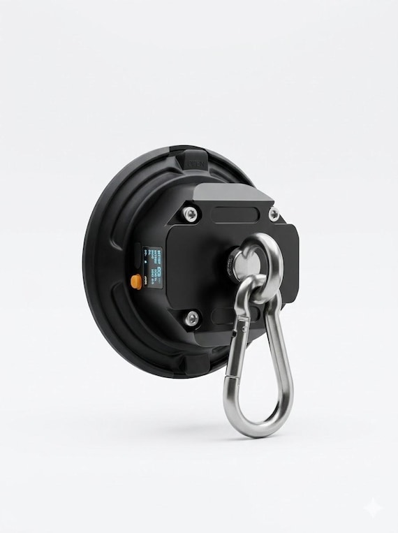 Portable Bondage Set with Heavy-Duty Suction Cup Anchor, Ankle & Wrist Cuffs, Single-Point Wall/Bed Mount with Carabiner–Mobile Fixation Kit