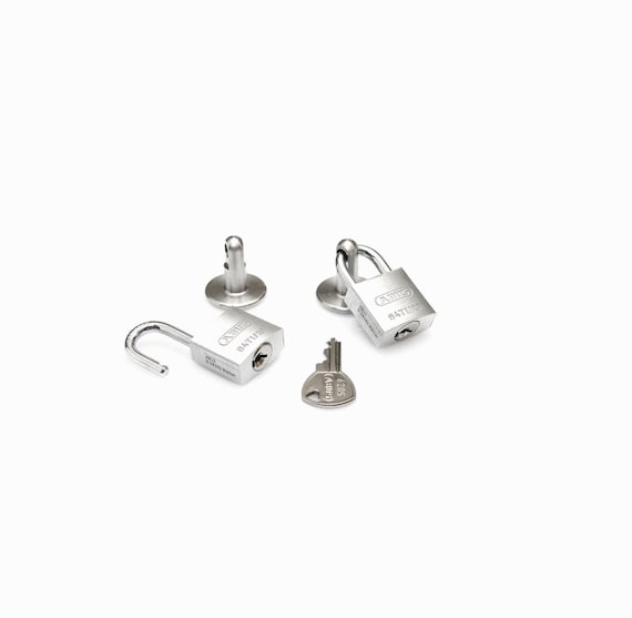 Padlock Connector Pin, Stainless Steel Locking Pin for Straps and Hogtie Restraints, Short Steel Hardware Fastener