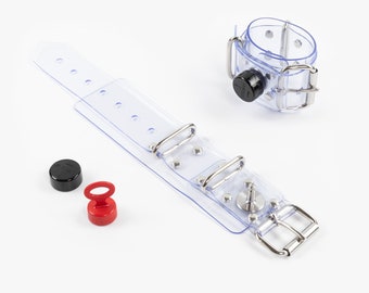 Clear PVC Cuffs Restraints with Segufix Locks / Prison / Institutional / Handcuffs / Transportation Restraints / Bondage