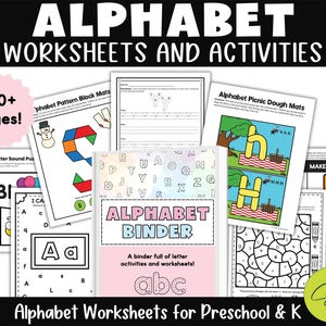 Alphabet Worksheets and Activities for Preschool, Kindergarten and Up | Alphabet Printables Preschool and Kindergarten