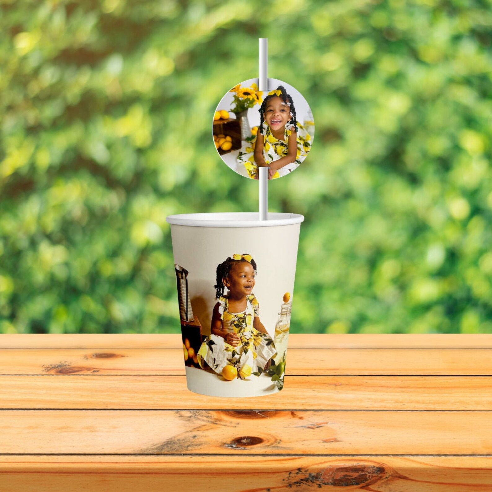 9 oz Custom Cup and Straw Holder cup and straw wrapping Etsy