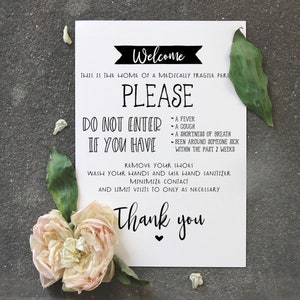 Medically Fragile Welcome Sign {Digital Download}