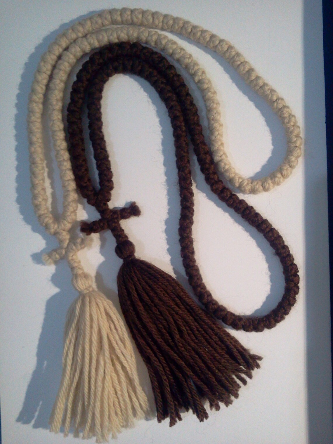Dark Brown Prayer Rope Orthodox Christian Pure Wool 100 Knot Etsy