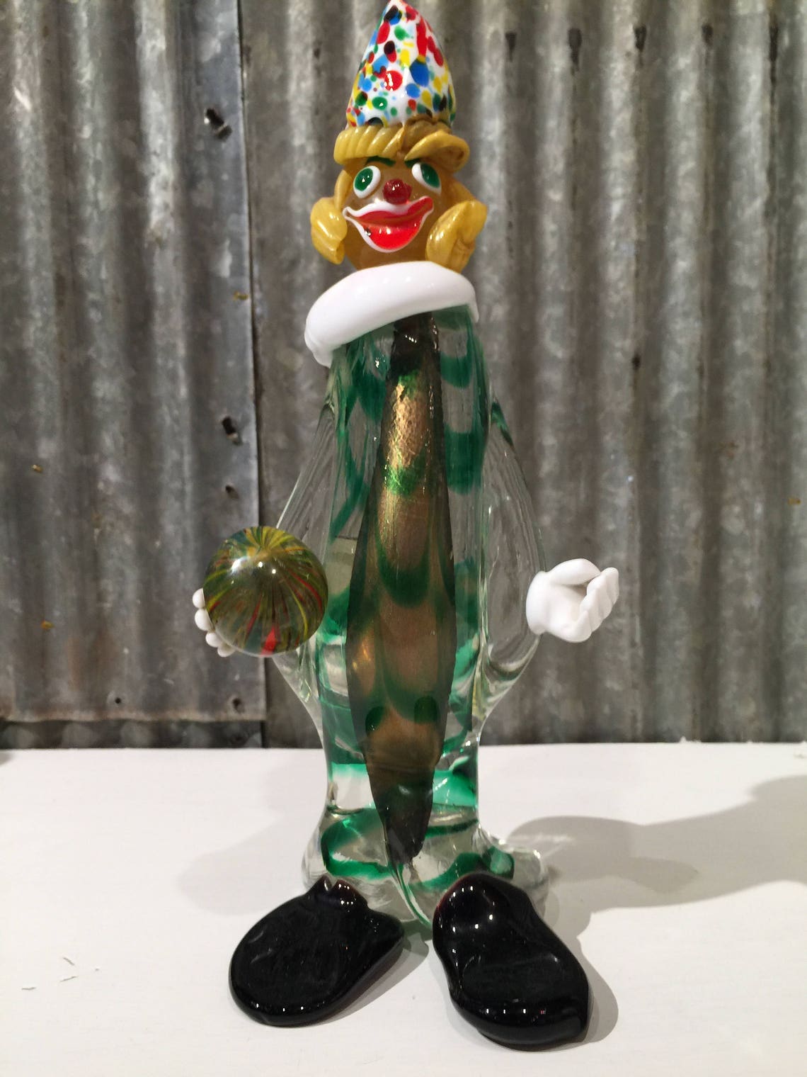 Vintage Murano Blown Glass Clown | Etsy