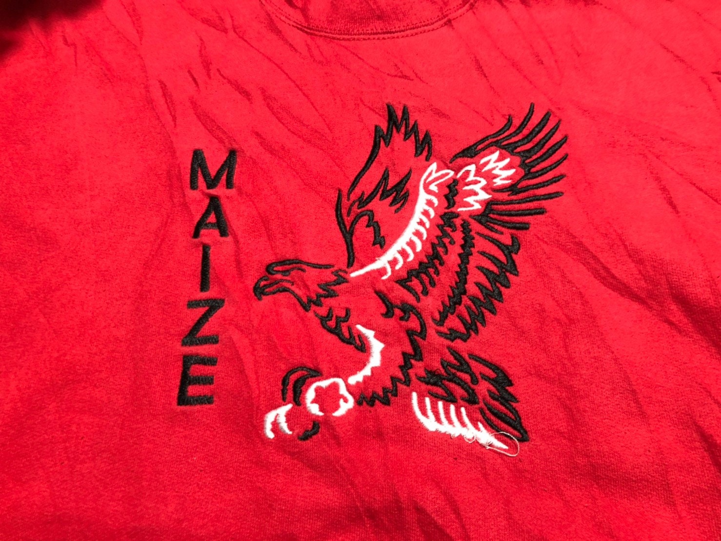 Vintage 90's Maize Eagles Sweater Big Logo Etsy