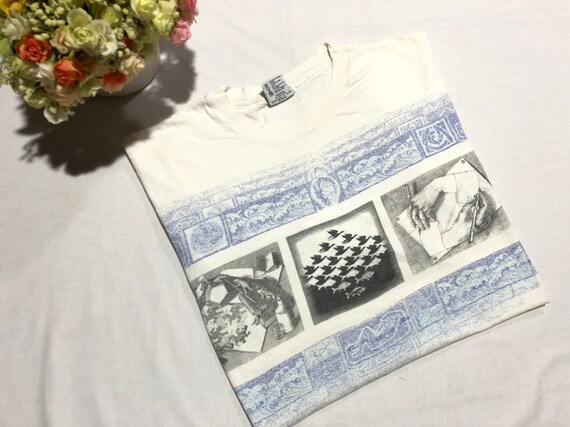 Vintage 90’s M.C. Escher All Overprint Shirt