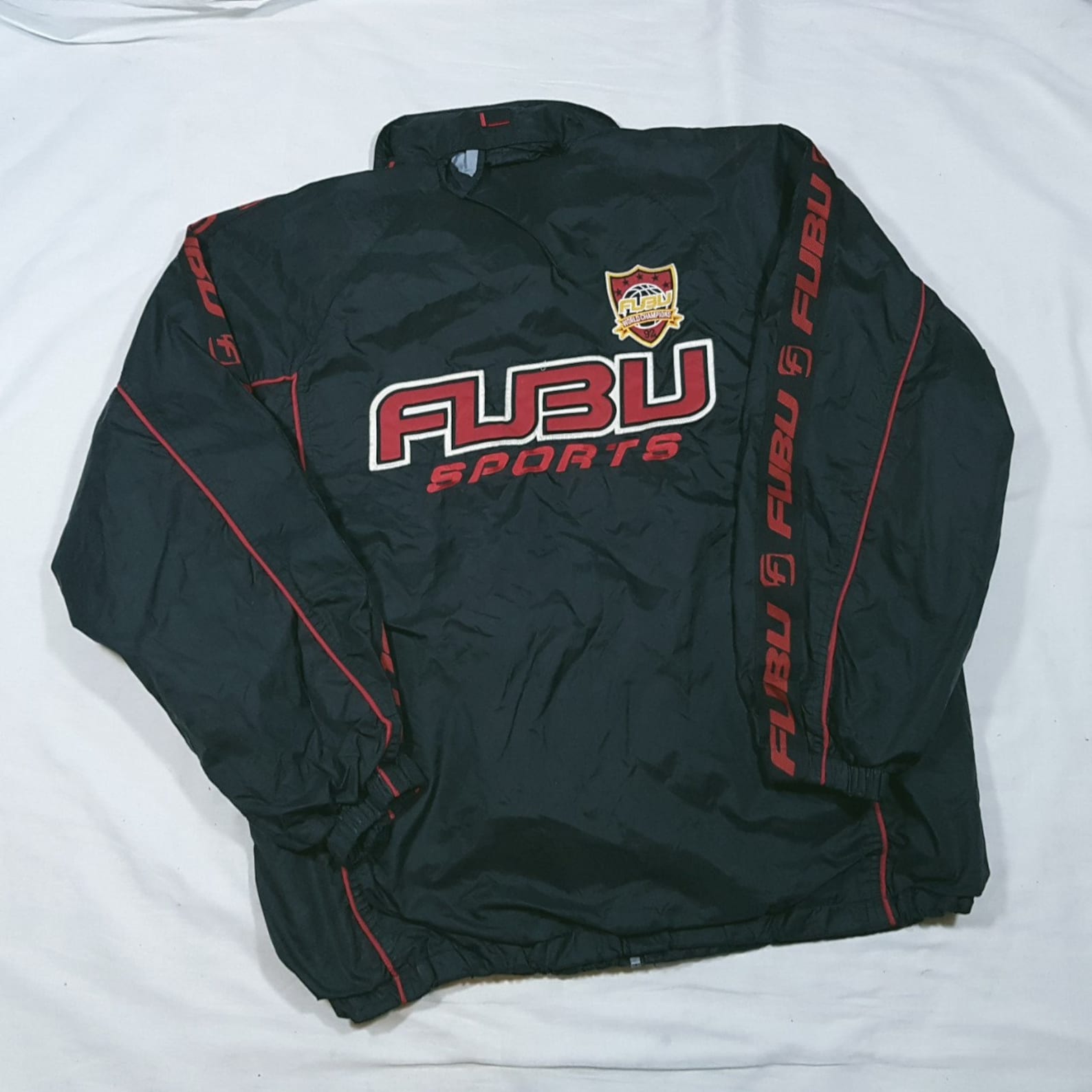 Vintage 90s Black FUBU Jacket Made in USA from Vintage Mens Goods