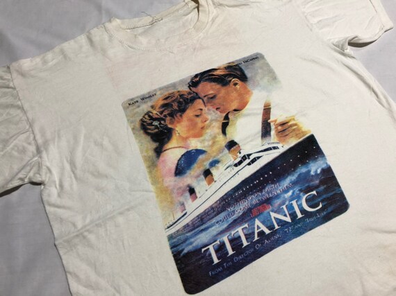 Vintage Titanic Shirt Kate Winslet Leonardo Dica