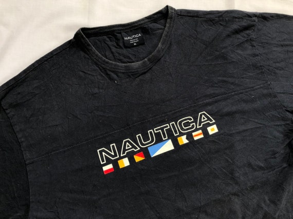 Vintage 90 S Nautica Shirt Big Logo Etsy