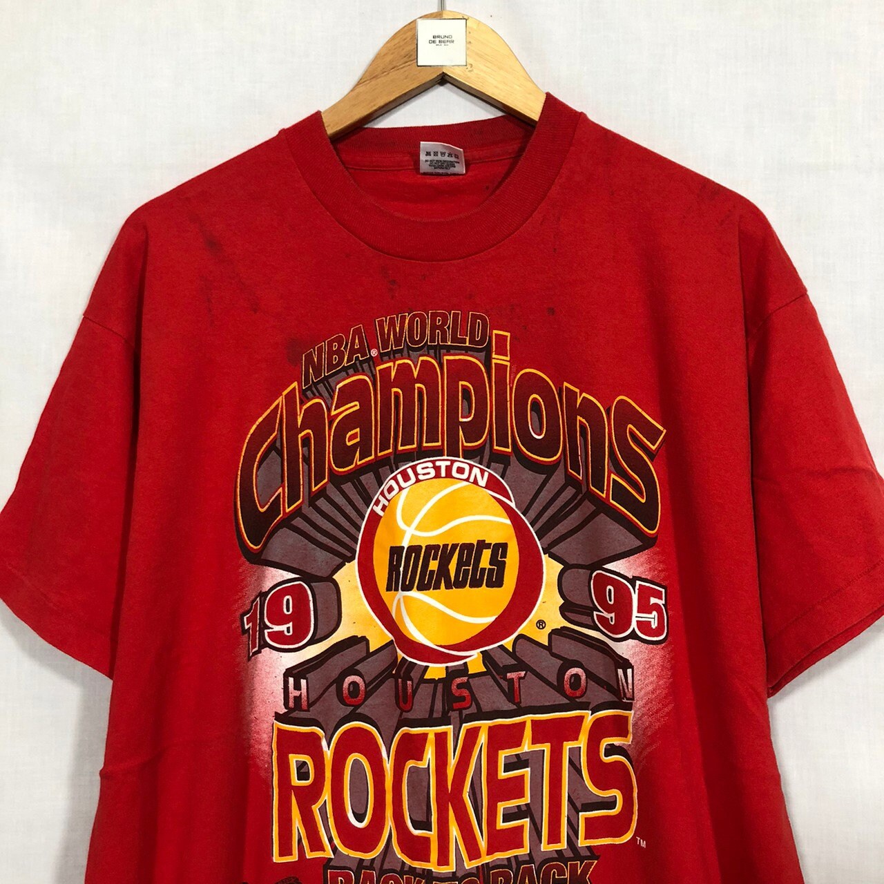 Vintage Starter - Houston Rockets NBA World Champions T-Shirt 1995