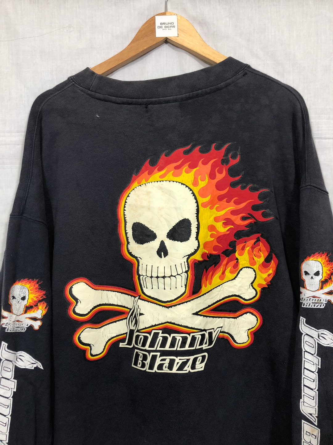 ☆専用☆Johnny Blaze 黒パーカー 犬刺繍 XL
