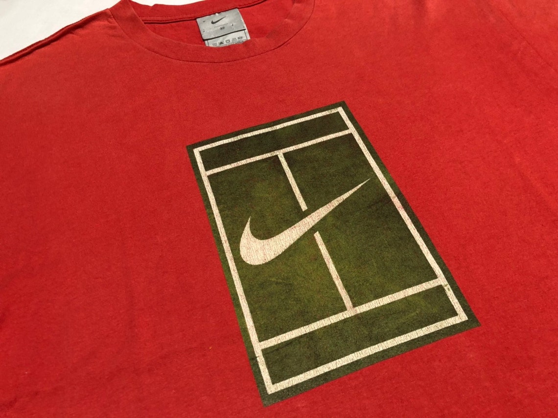 Vintage NIKE Tennis Shirt Big Logo Etsy