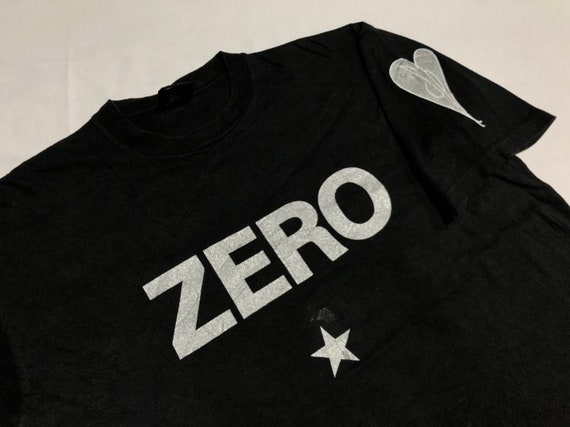 T-shirt ZERO smashing pumpkins stella argento unisex nera rock cotone anni 90