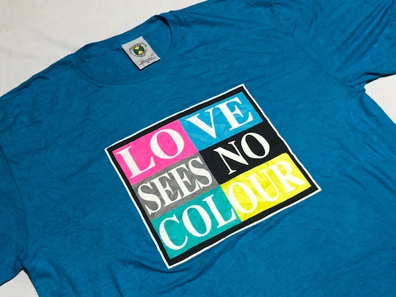 Vintage Cross Colours Shirt Love See No Color Shir