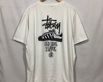 Vintage 90's Stussy Old Skool Flavor shirt Skateboard