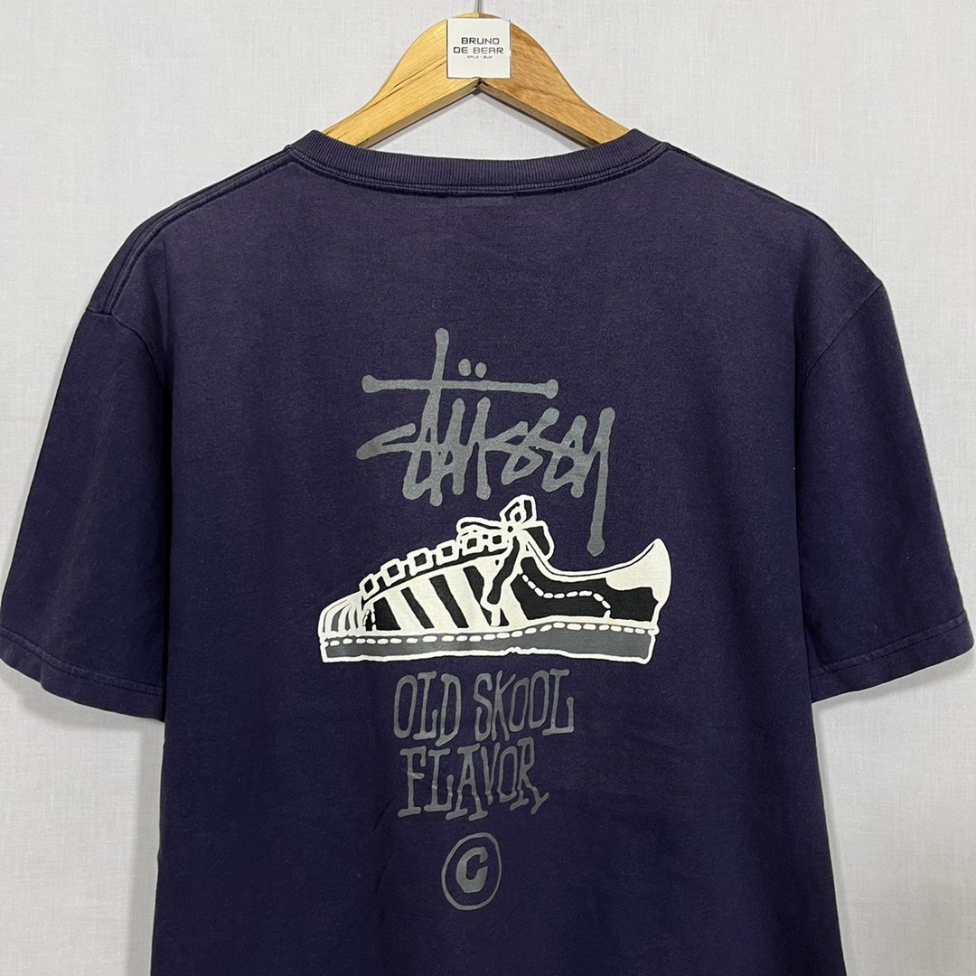 STUSSY OLD SKOOL FLAVORパーカー貴重なUSA製裏起毛のパーカー - パーカー