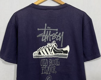 Vintage 90's STUSSY Old Skool Flavor shirt skate