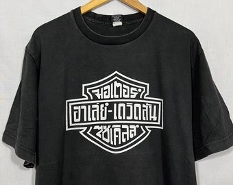 Vintage Harley-Davidson Shirt Thai Font "RARE"