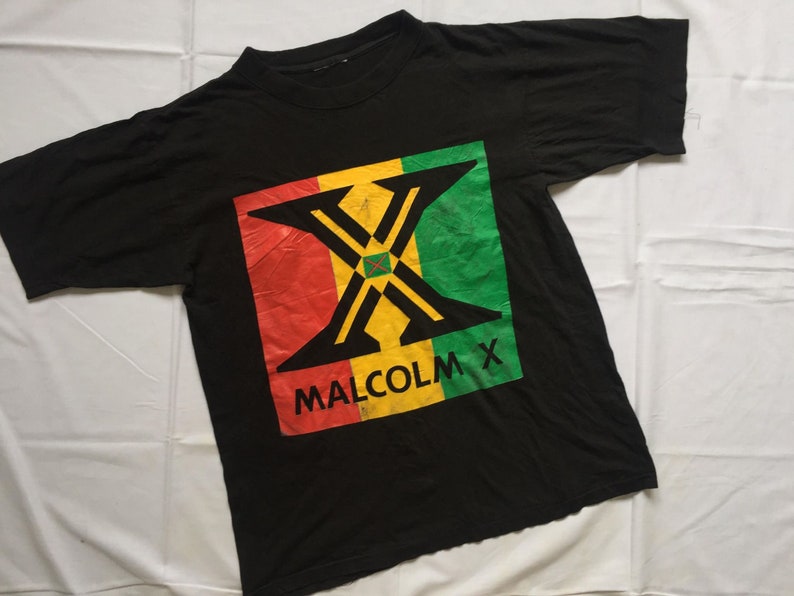 Vintage 90 S Malcolm X Shirt Nice Colour Etsy