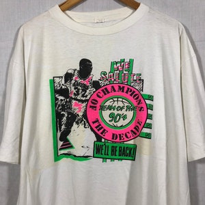 Vintage 1990's Seattle Super Sonics A.O.P. Magic Johnson Tees T-Shir