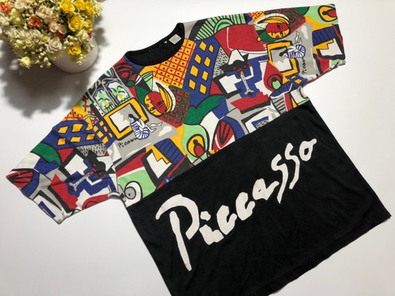 Vintage 90's Picasso Art Print Shirt Picasso Moder