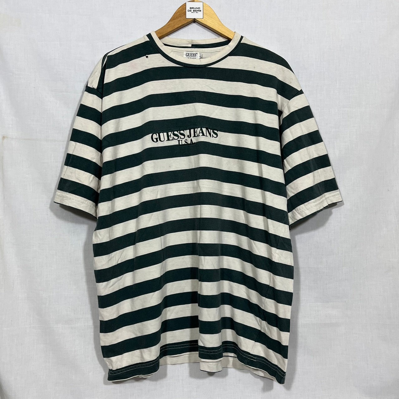 Vintage 90's Guess Jeans USA Embroidered Striped Shirt - Etsy Vintage 90's Guess Jeans USA Embroidered Striped Shirt - Etsy