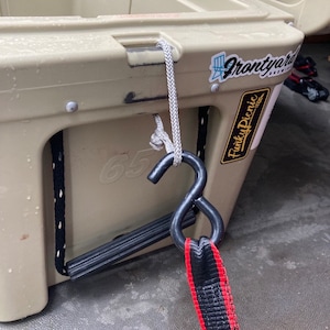 Yeti cooler soft shackle tie down for gear
