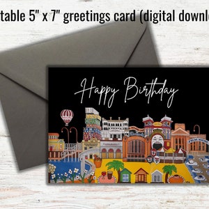 St Kilda, VIC - Cartão de aniversário digital para download