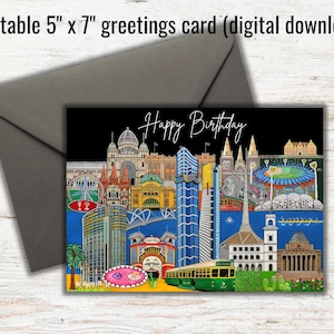 Melbourne 2, VIC - Cartão de aniversário digital para download