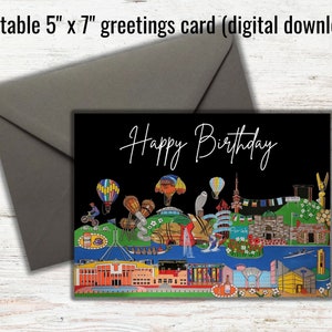 Canberra, ACT - Cartão de aniversário digital para download