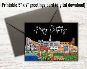 Fitzroy, VIC - Birthday Card Digital Downloadable
