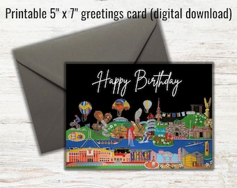 Canberra, ACT - Birthday Card Digital Downloadable
