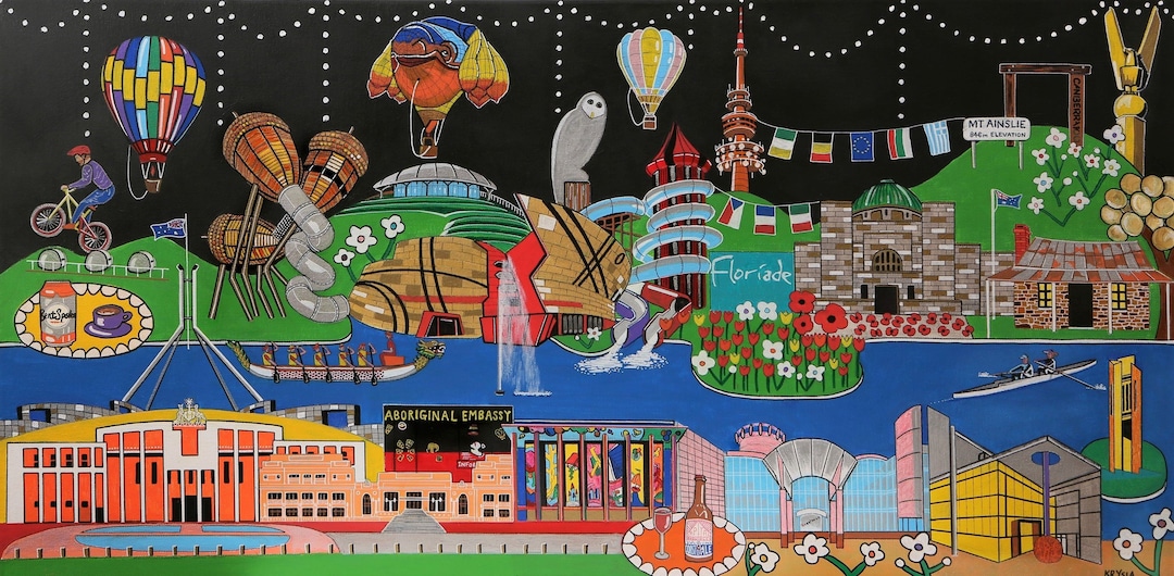 Canberra, ACT Limited Edition Print of an Original Acrylic Painting