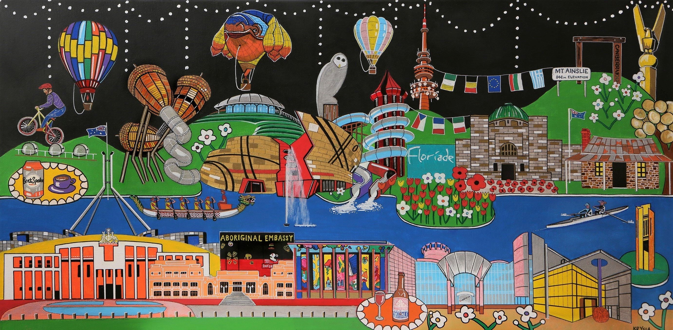 Canberra, ACT Limited Edition Print of an Original Acrylic Painting Etsy