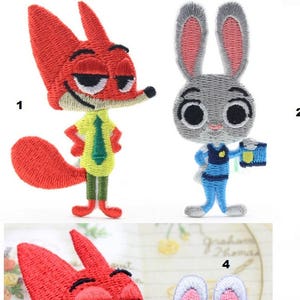 Zootopia embroidered Iron On Patch, cartoon Iron On Patch