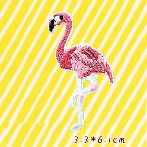 Flamant rose brodé Iron On Patch, patch de l’oiseau