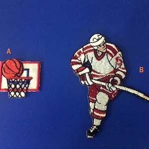 Hockey player iron on patch, basketball patch, sport clothes patch, NHL player