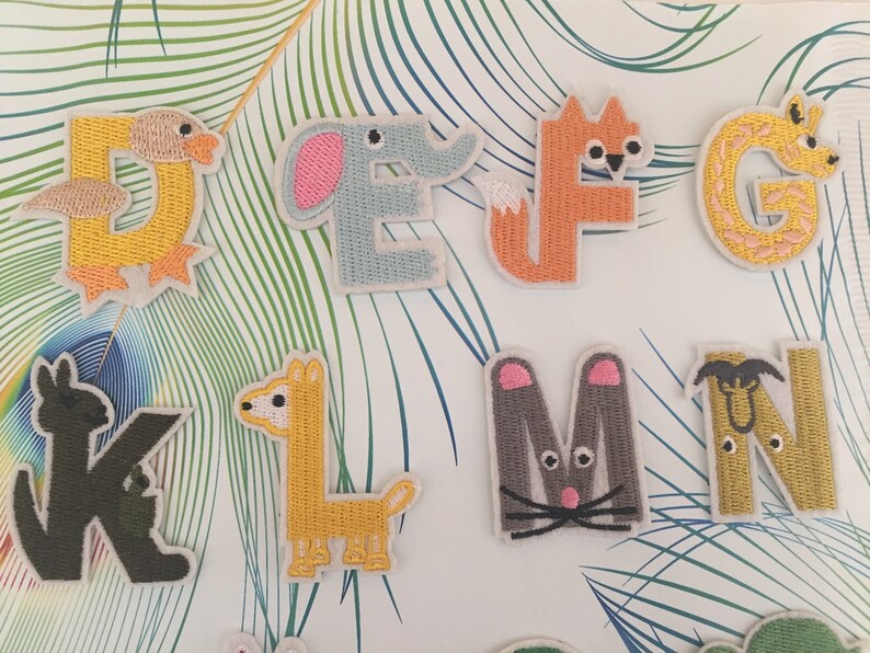 Alphabet Letters Iron on Patch Alphabet Applique 26 Letters - Etsy
