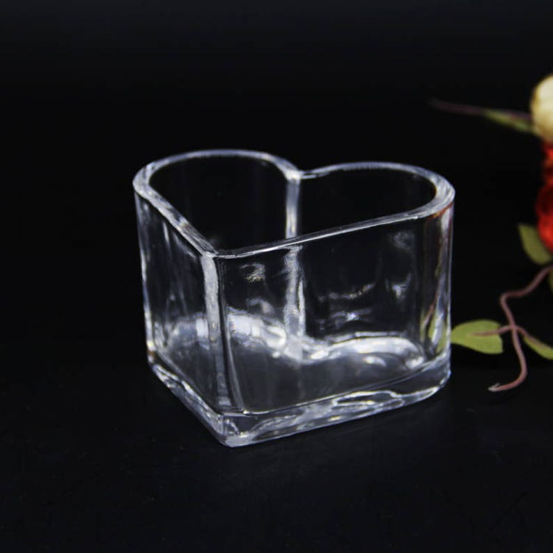 Clear Glass Containers, Candle Jars, Heart Shape Candle Jars, Candle