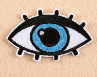 Eye Embroidered Iron On Patch, evil eye patch