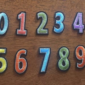 0～9の数字パッチ、刺繍の数字パッチ、アイロンで貼る数字パッチ