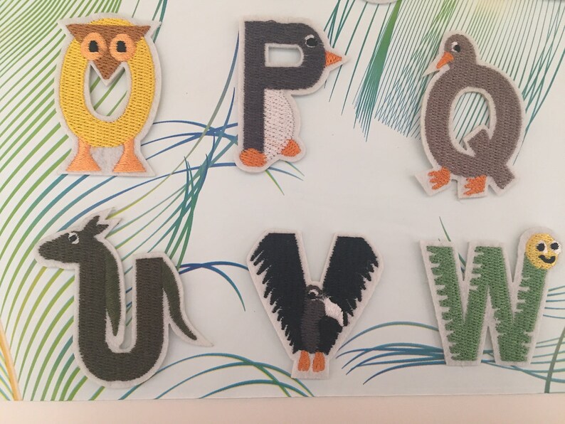 Alphabet Letters Iron on Patch Alphabet Applique 26 Letters Etsy