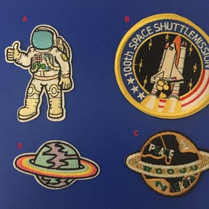 Outer space Iron On Patch, planet patch, space shuttle patch, astronaut patch, NASA