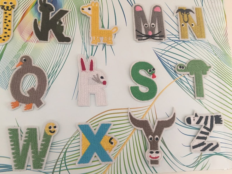 Alphabet Letters Iron on Patch Alphabet Applique 26 Letters - Etsy