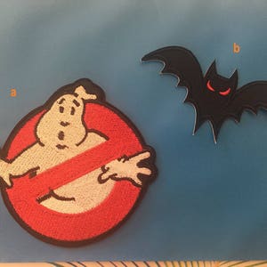 GhostBuster Embroidered Iron On Patch, bat patch, ghost patch, Halloween patch